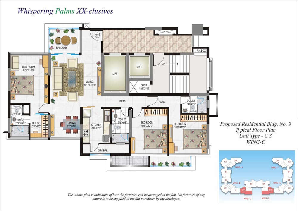 1291 Oth Floor Plan III - Whispering Palms Exclusive, Kandivali East