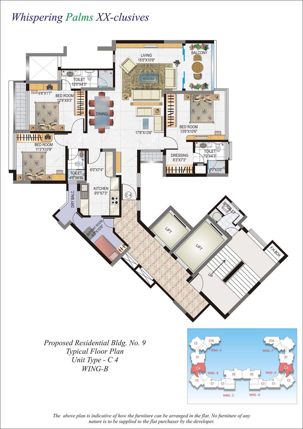 1291 Oth Floor Plan IV - Whispering Palms Exclusive, Kandivali East