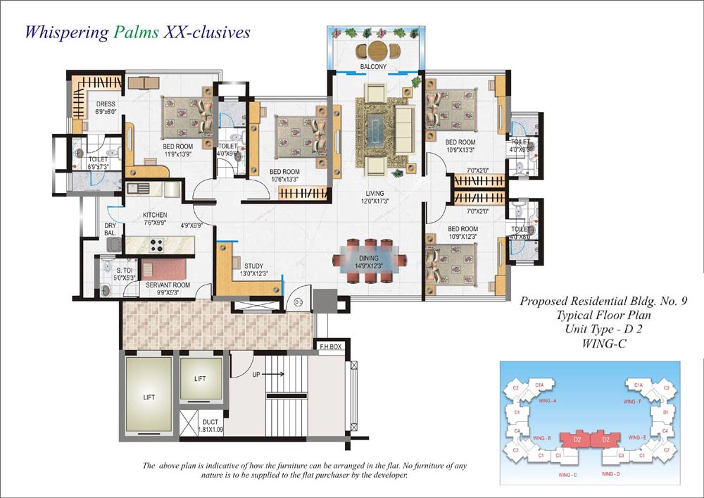 1291 Oth Floor Plan VI - Whispering Palms Exclusive, Kandivali East