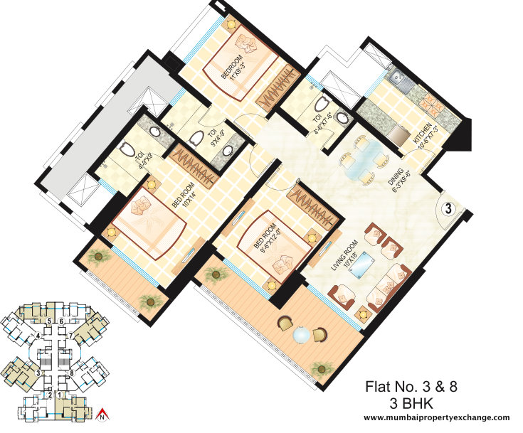4841 Oth Floor Plan 2  - Dosti Ambrosia, Wadala