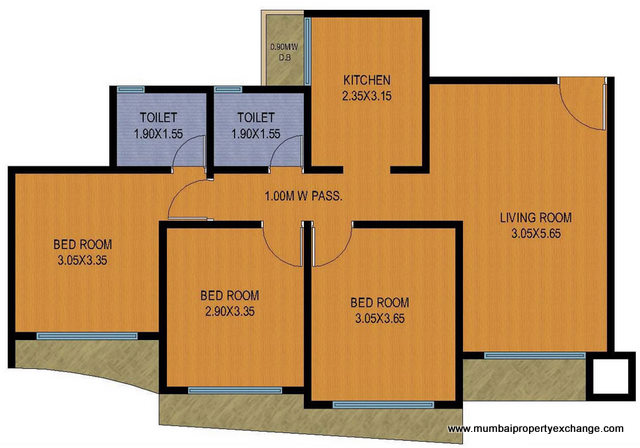 5747 Oth Floor Plan 2  - Navratan Apartments, Andheri East