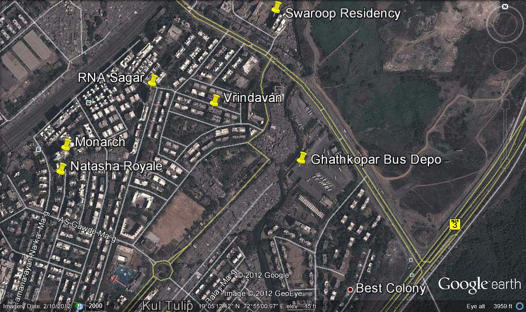 5767 Oth Google Earth - Vrindavan Society, Ghatkopar East