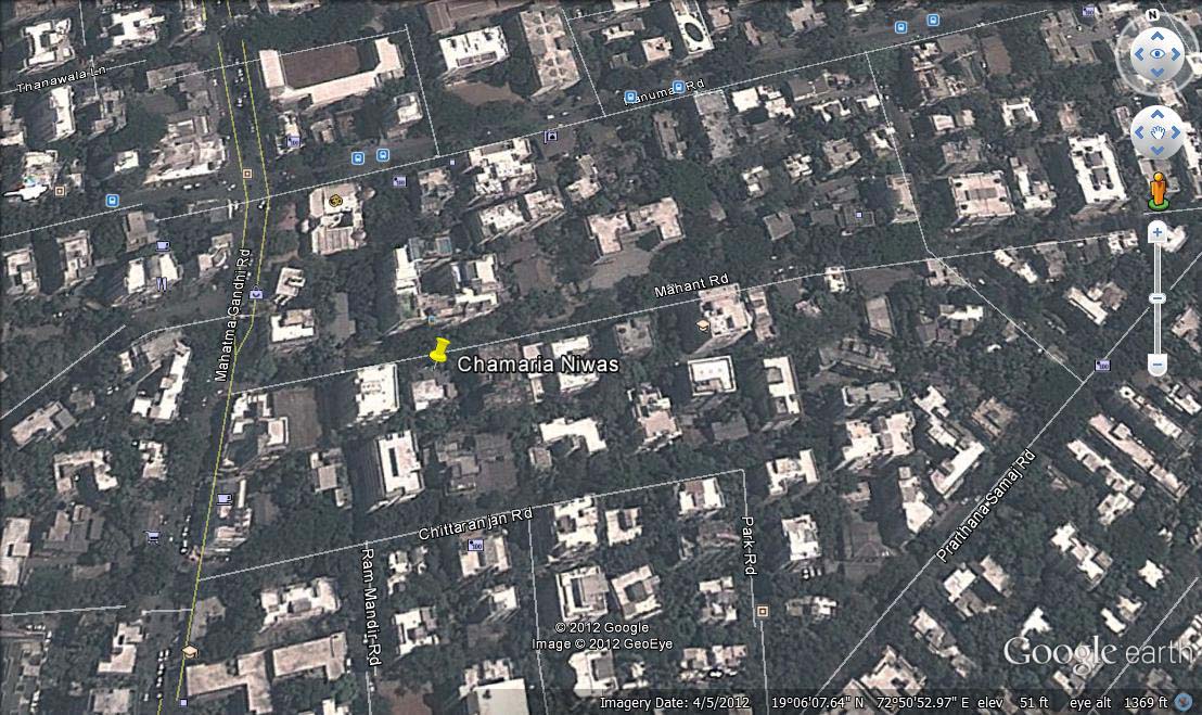 6634 Oth Google Earth 1  - Chamaria Niwas, Vile Parle East
