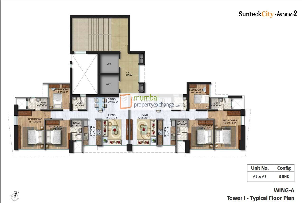 9355 Oth Floor Plan 1  - Sunteck City Avenue II, Goregaon West