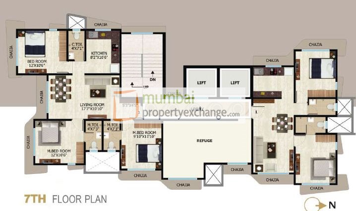 10023 Oth Floor Plan 1  - Khodiyar Apartment, Borivali East