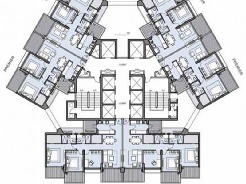 Crescent Bay T4 Typical Floor Plan