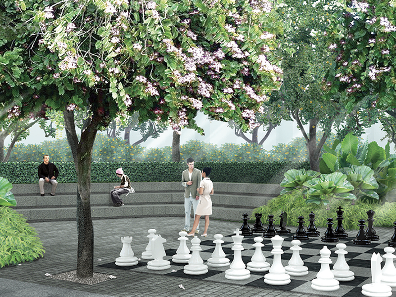 Chess garden at The Park