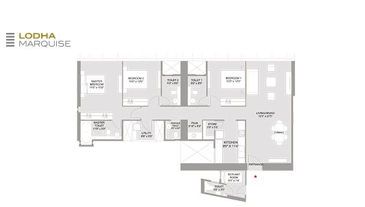 Lodha Marquise 3BHK Luxe