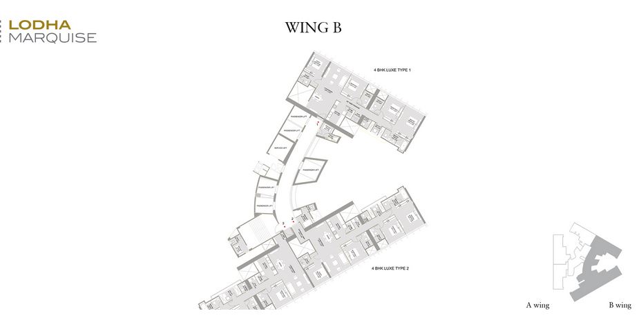 Lodha Marquise Wing B Plan