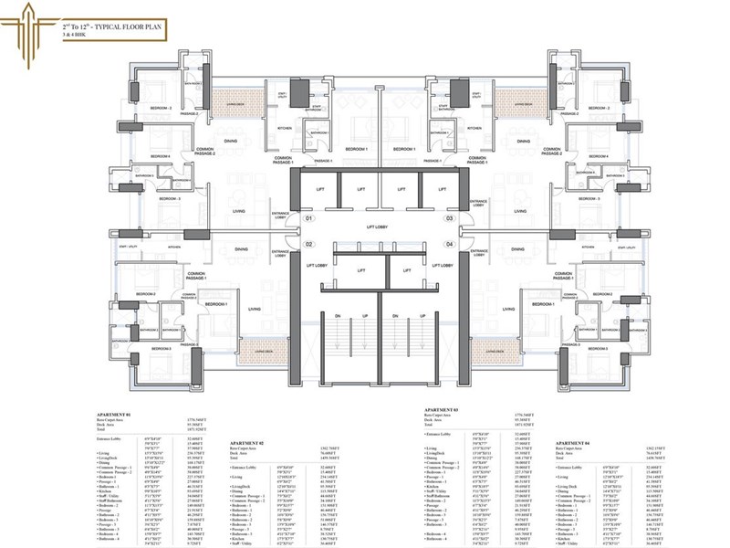 Trinity Vertical 2nd-12th Typical Floor Plan