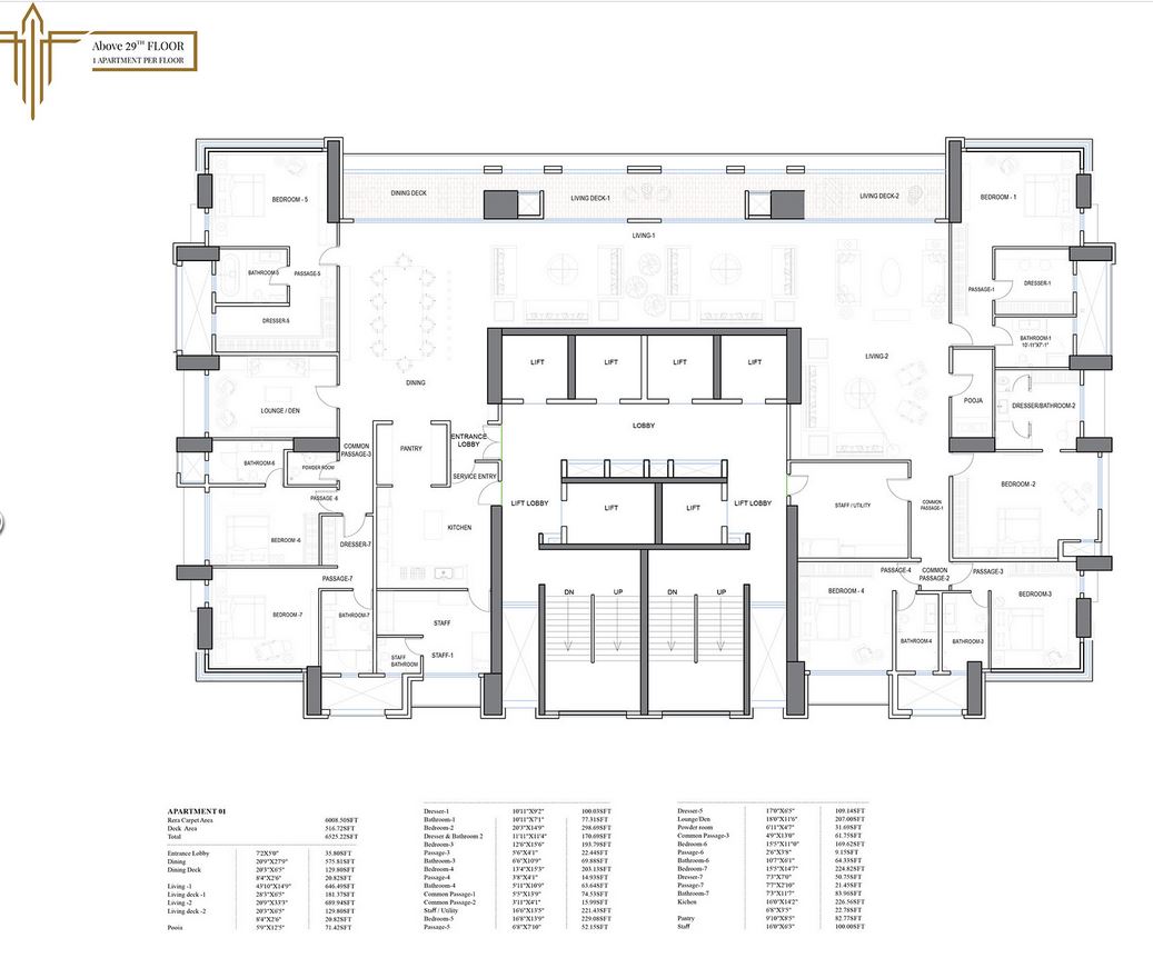 Trinity Vertical Above 29th 1 Flat Per Floor