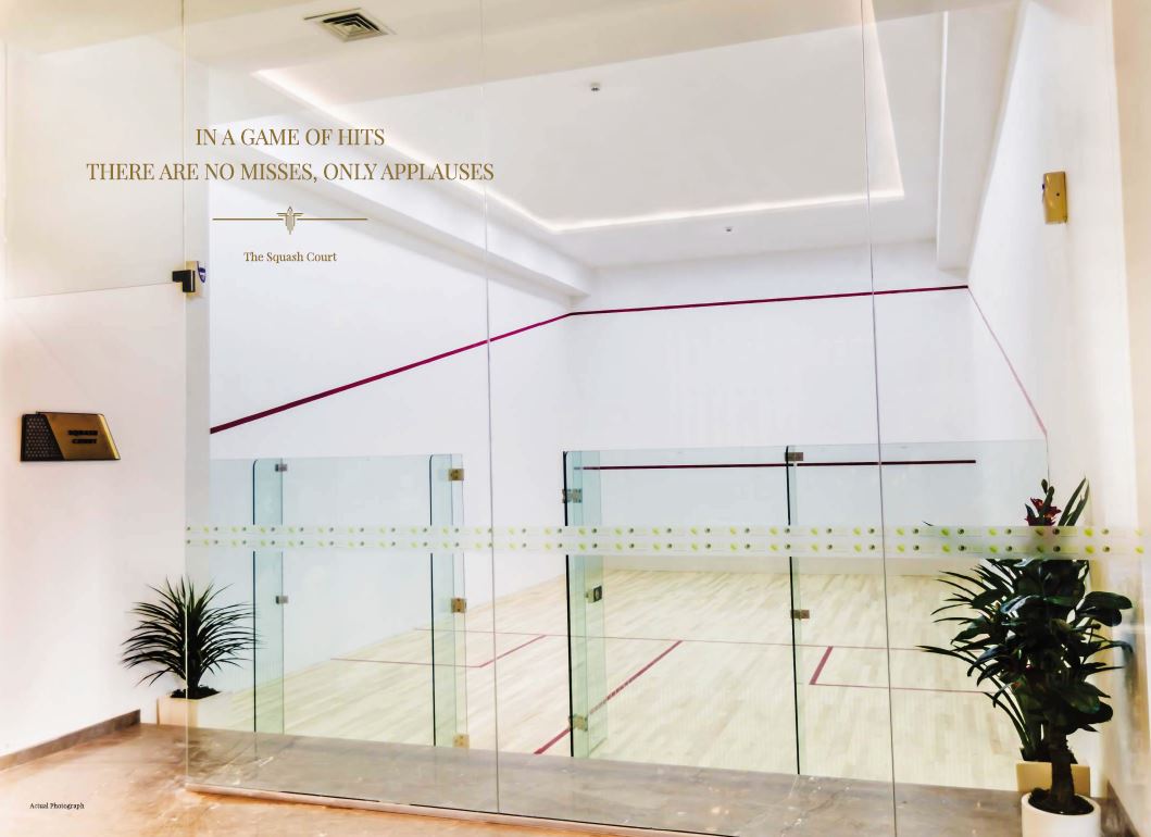 Trinity Vertical Sapphire Squash Court