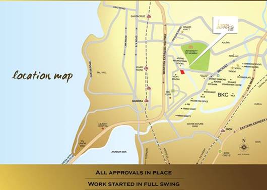 Kanakia Paris Location Map