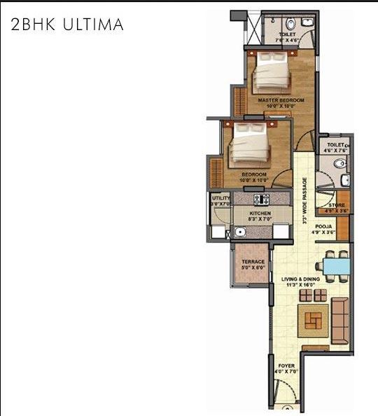 Lodha Palava Downtown 2BHK Ultima Type-2