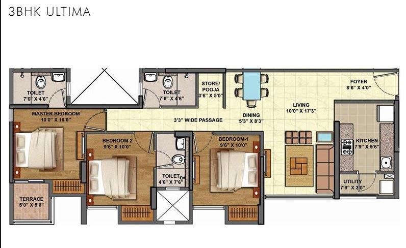 Lodha Palava Downtown 3BHK Ultima