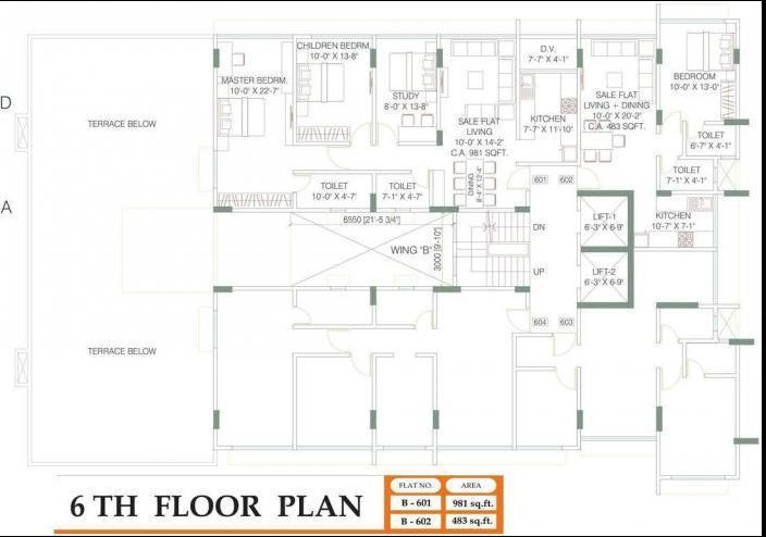 Annexe 6th floor plan