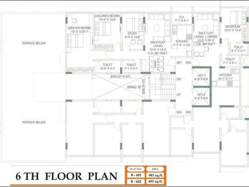 Annexe 6th floor plan