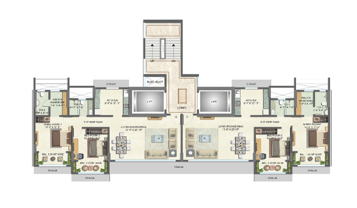Samudraa Typical Floor Plan