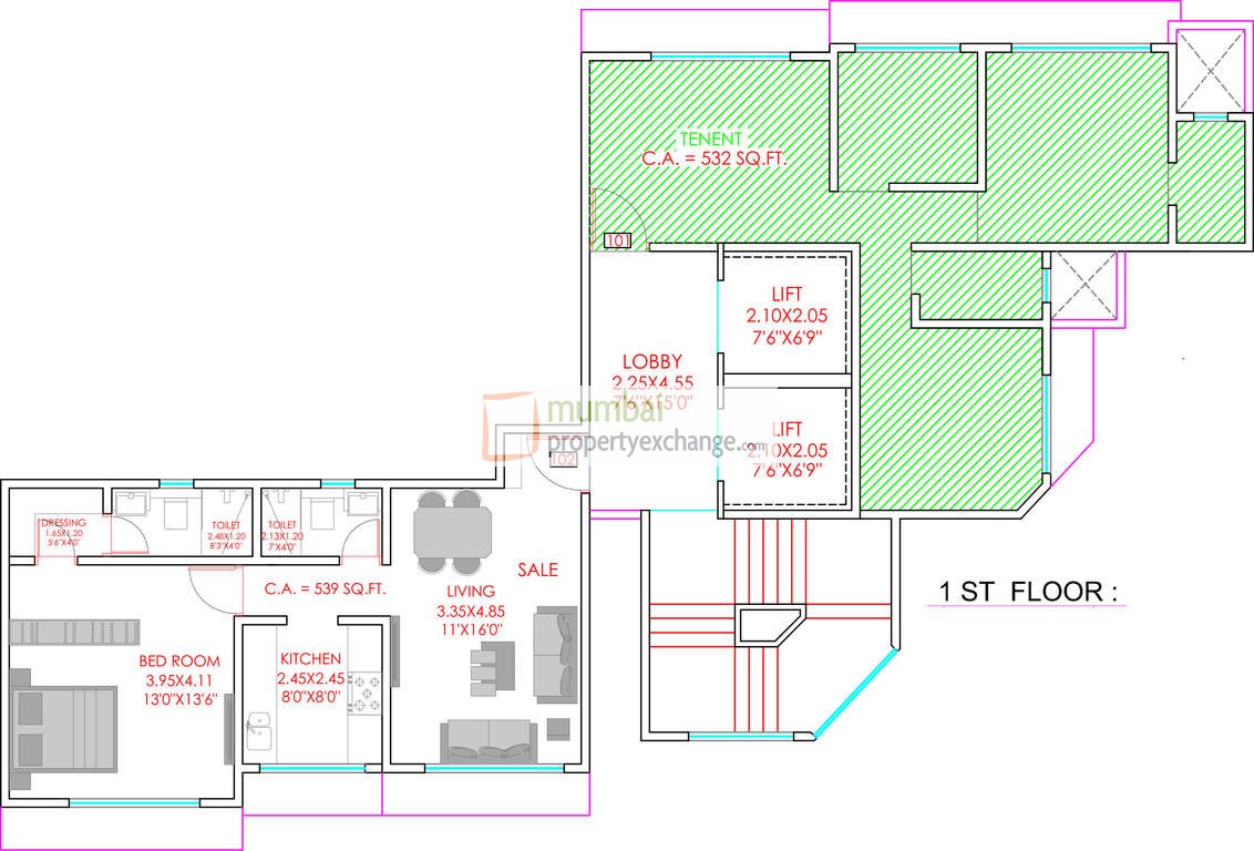 Cluster plan 1st floor
