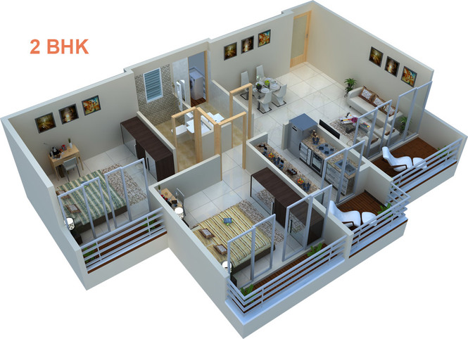 Floor Map 2BHK