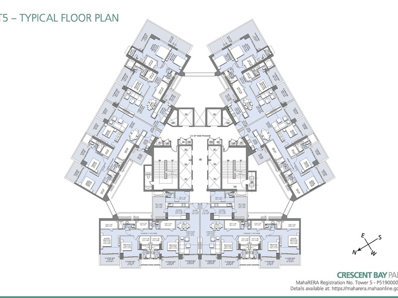 Crescent Bay T5 Typical Floor Plan