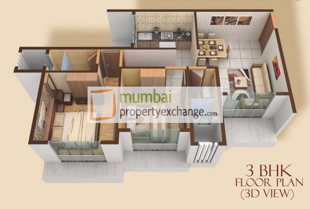 3 BHK Floor Plan