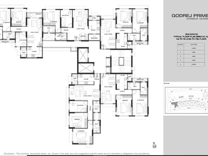 Godrej Prime S2 Typical Floor Plan