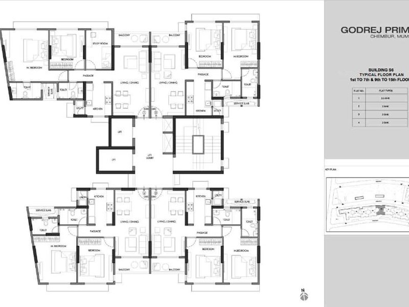 Godrej Prime S6 Typical Floor Plan