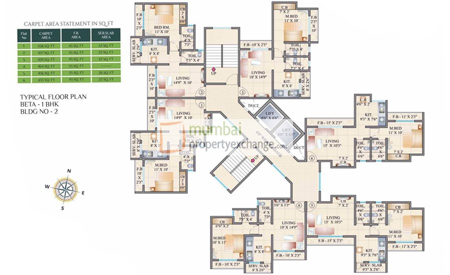 1 BHK Floor Plan