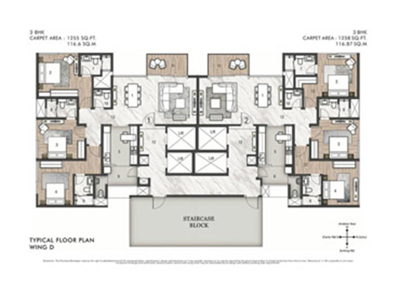 Rustomjee Paramount Khar(W) Typical Floor Plan Wing D