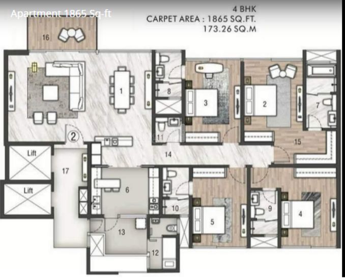 Rustomjee Paramount Khar(W) Wing C 4BHK