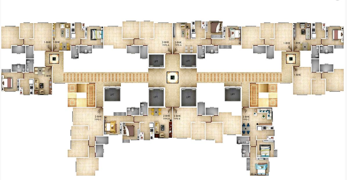Mahavir Kalpavruksha Typical Floor Plan Tower I (Alcacia)