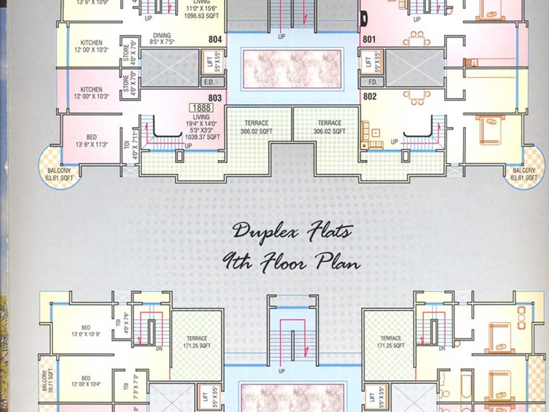 Duplex floor plan