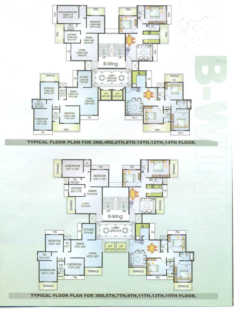 B wing floor plan