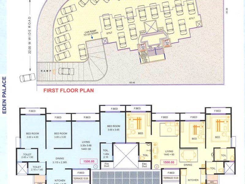 1 and 2 floor plan