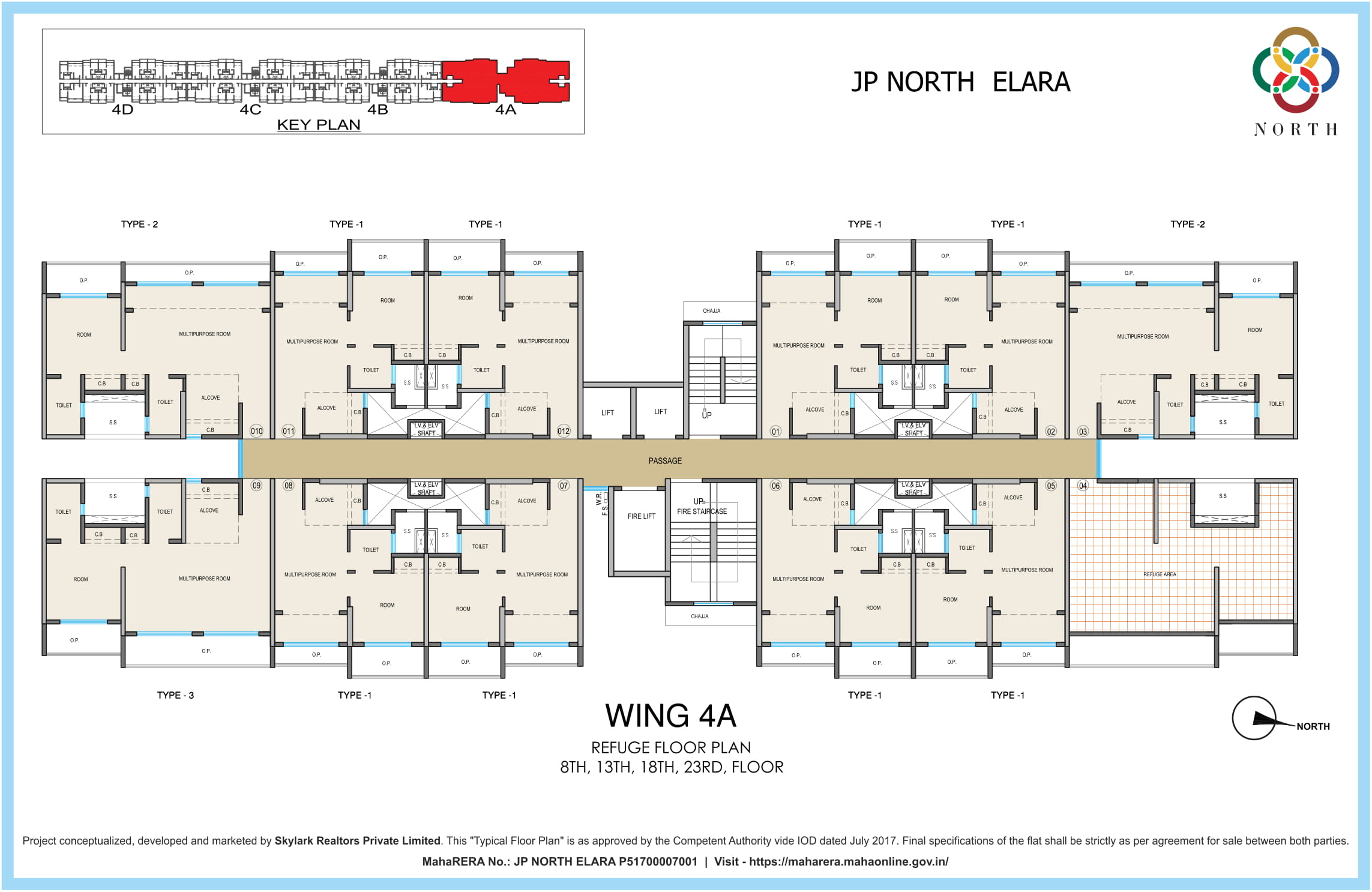 JP North Typical Floor Plan Elara 1
