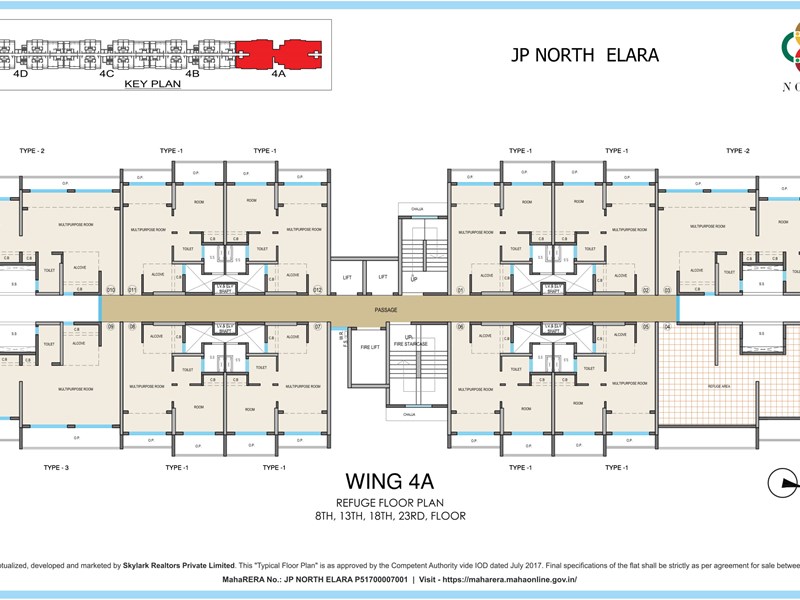 JP North Typical Floor Plan Elara 1