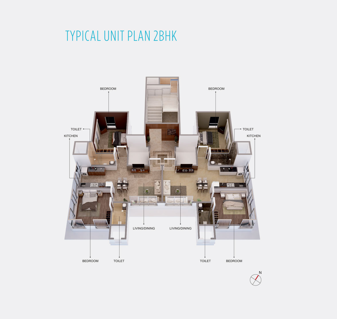 2BHK Floor Plan