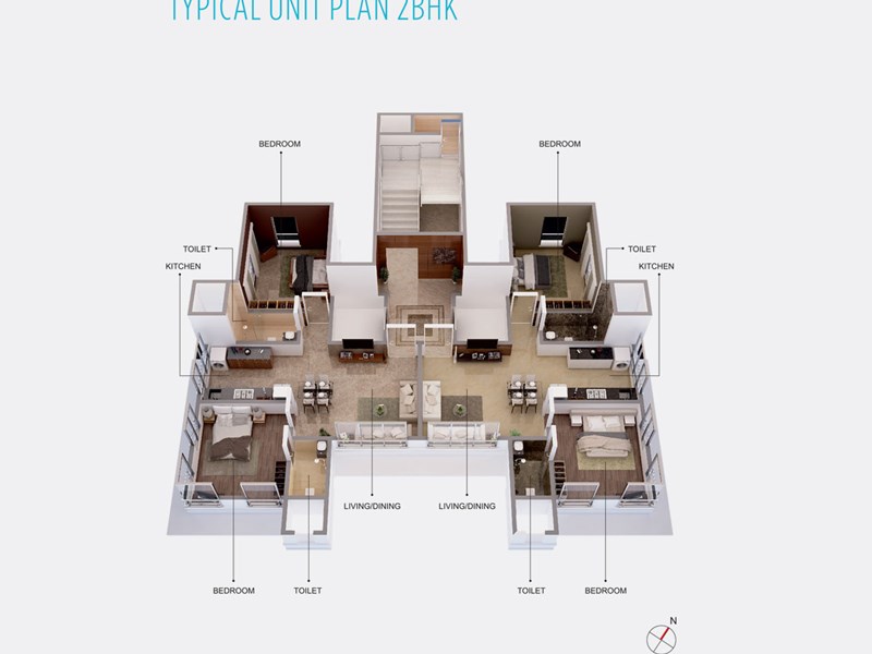 2BHK Floor Plan