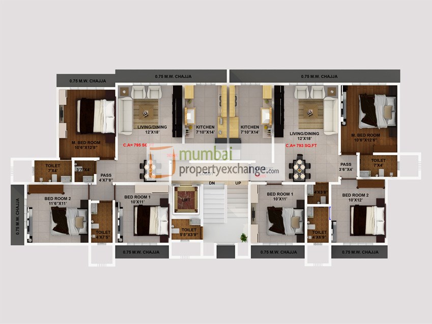 Flat on rent in Modispaces Oyster, Malad West