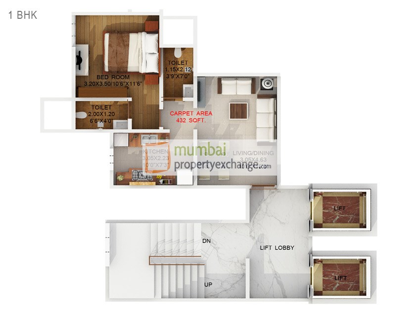 Flat on rent in Modispaces Tashkent, Borivali West