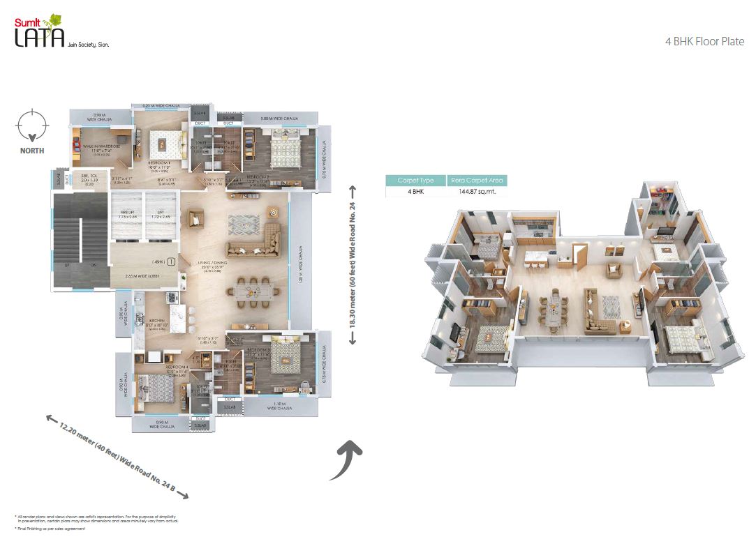 Sumit Lata 4BHK Plans