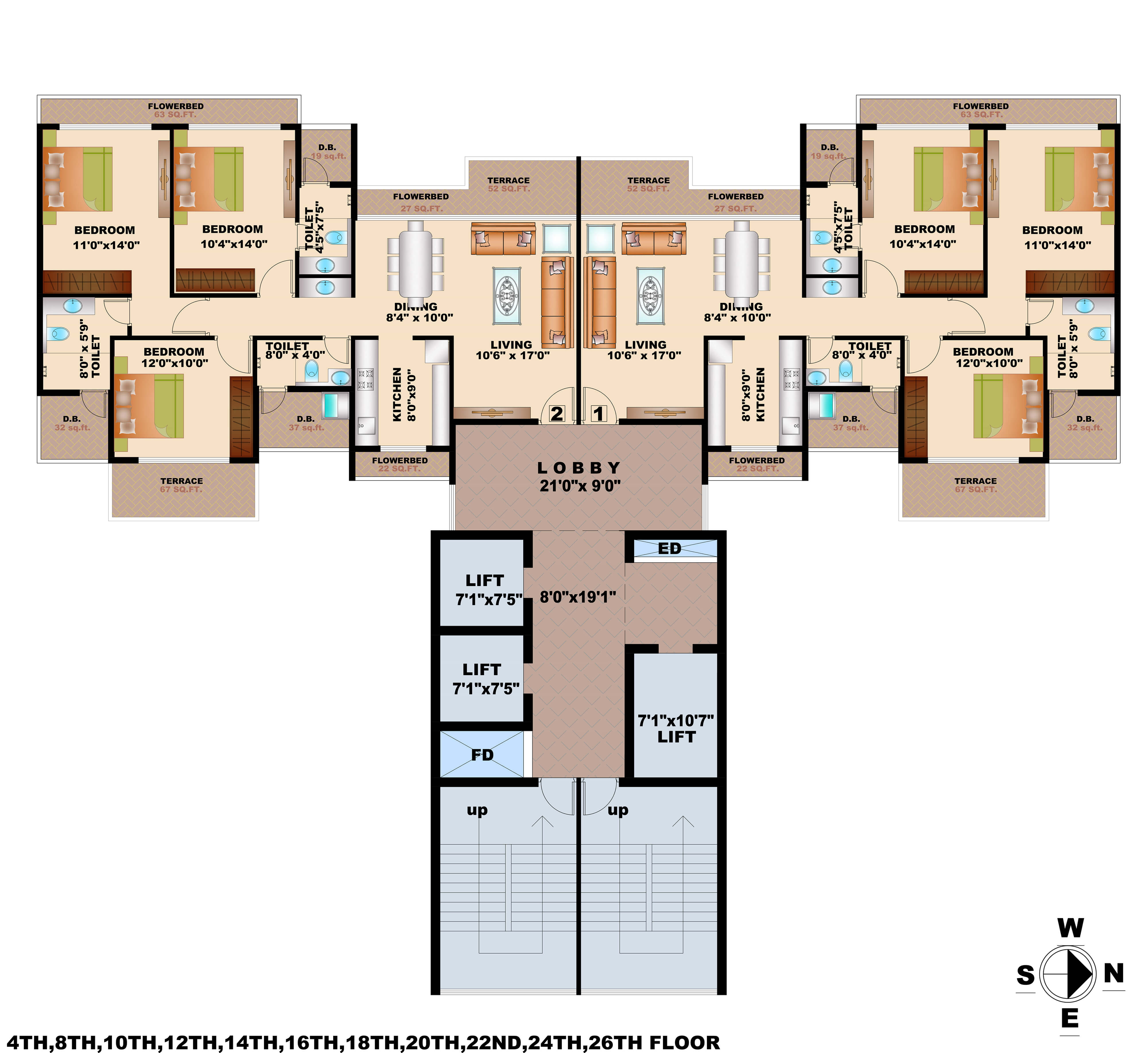 Floor Plan Wing D