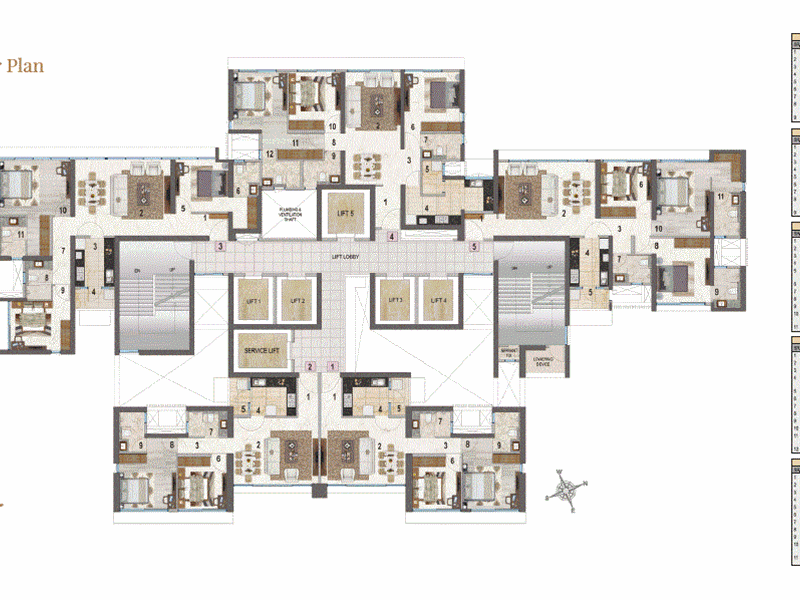 Peninsula Salsette 27 Typical Floor Plan Tower A