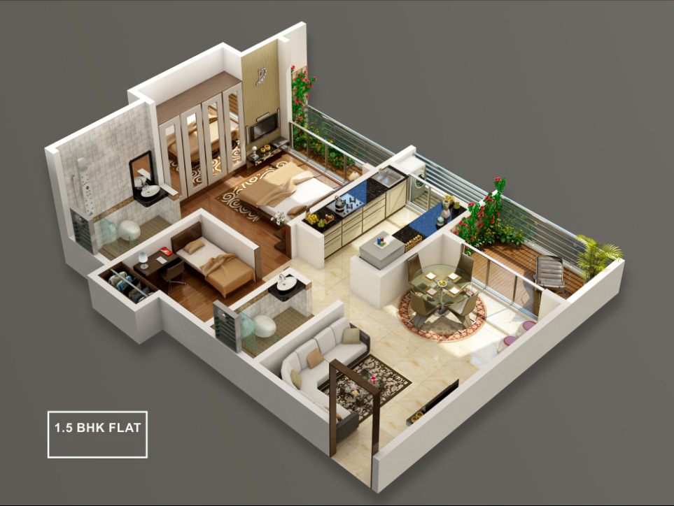 Sound Delight 1.5BHK Plan