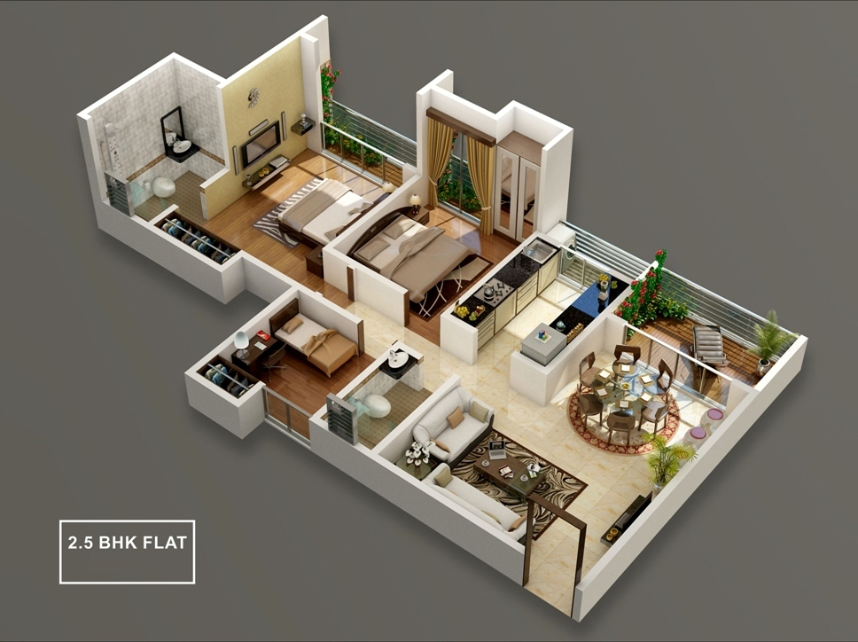 Sound Delight 2.5BHK Plan