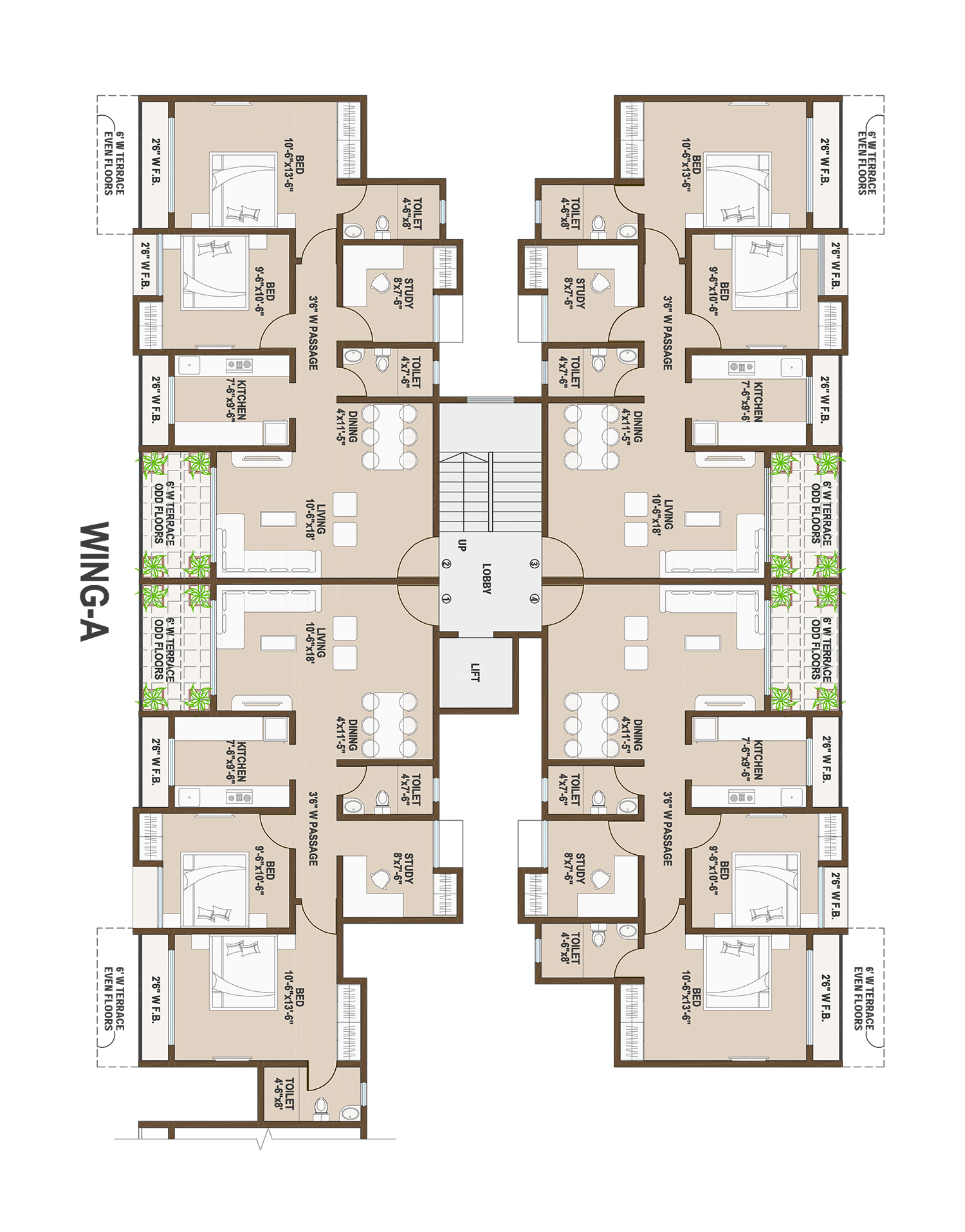 Sound Delight Wing A Typical Floor Plan