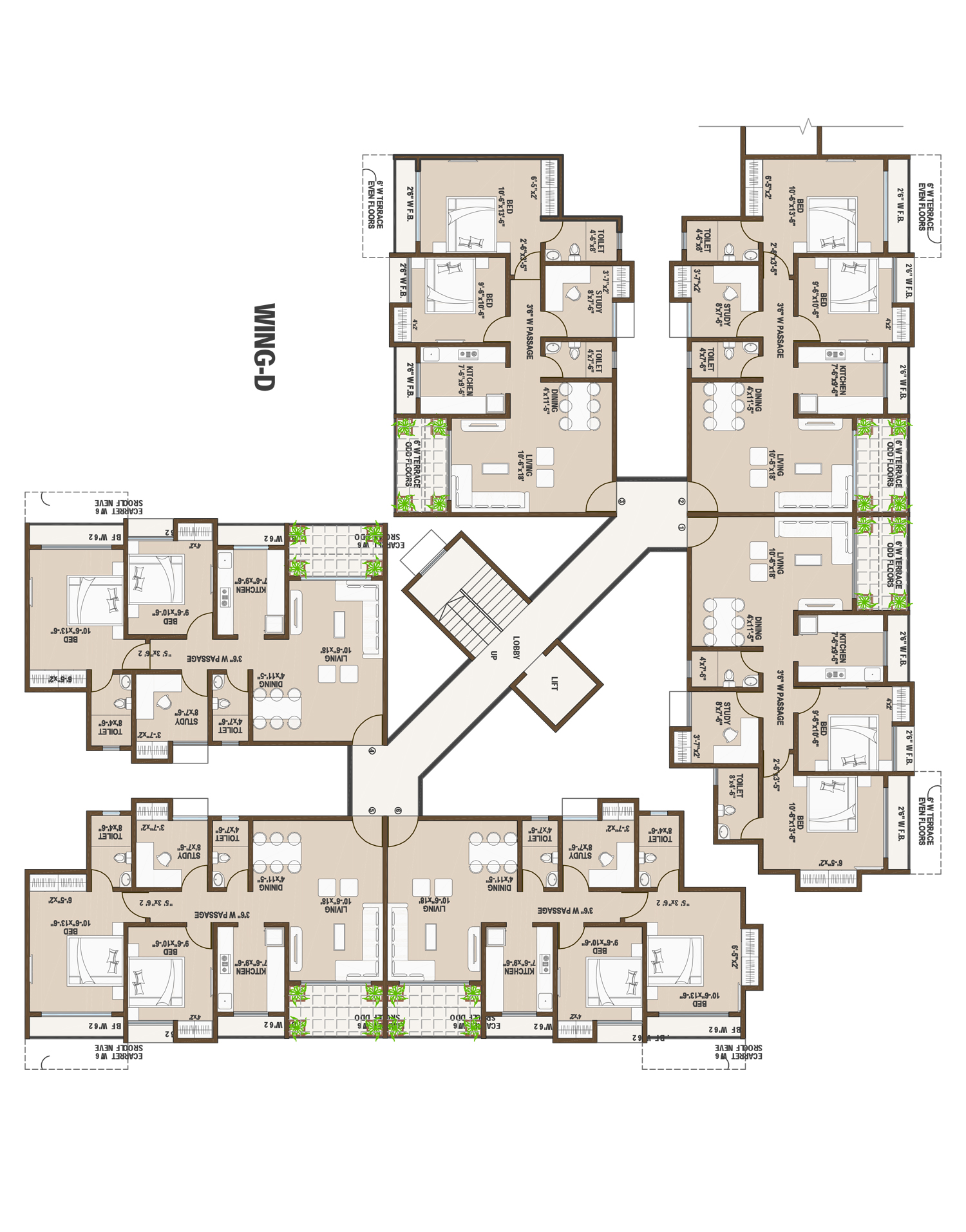 Sound Delight Wing D Typical Floor Plan