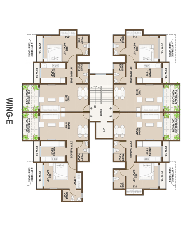 Sound Delight Wing E Typical Floor Plan