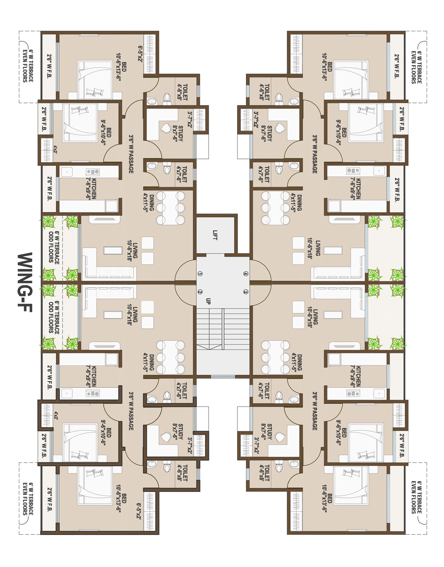 Sound Delight Wing F Typical Floor Plan
